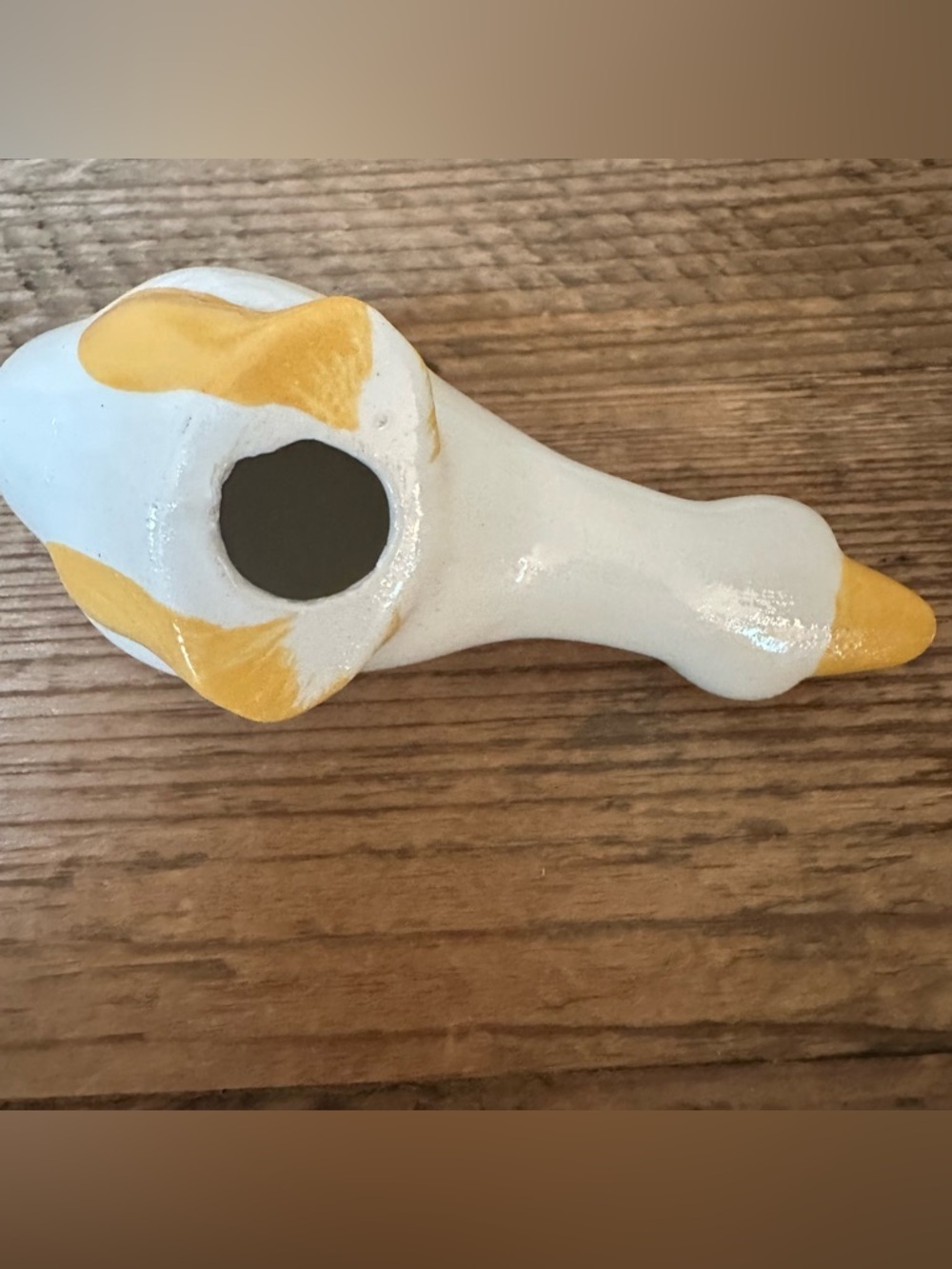 Vintage White Ceramic Goose Planter & Mini Duck Figurine Set Farmhouse Decor - Picture 11 of 11